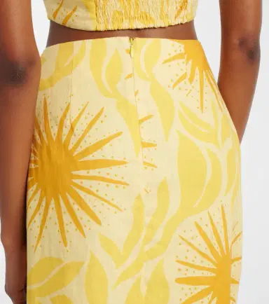 Cala de la Cruz Fabiana printed linen midi skirt | Thumbnail 2 Cala de la Cruz Fabiana printed linen midi skirt | Thumbnail 2