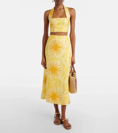 Cala de la Cruz Fabiana printed linen midi skirt | Thumbnail 3 Cala de la Cruz Fabiana printed linen midi skirt | Thumbnail 3