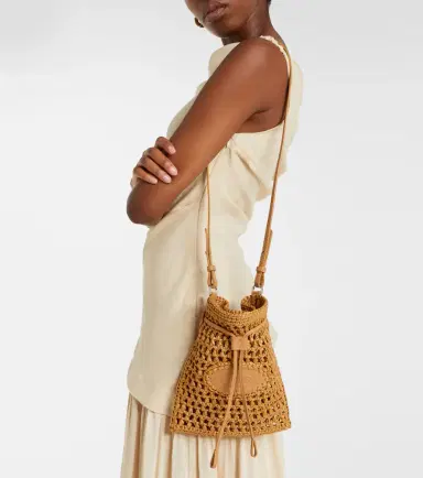 Tod's EBL Mini raffia-effect bucket bag | Thumbnail 6 Tod's EBL Mini raffia-effect bucket bag | Thumbnail 6