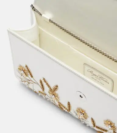 Roger Vivier Efflorescence embellished satin clutch | Thumbnail 3 Roger Vivier Efflorescence embellished satin clutch | Thumbnail 3