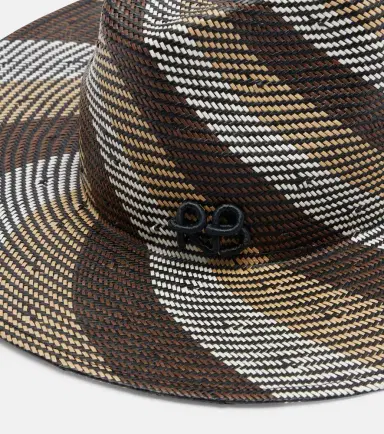Ruslan Baginskiy Striped straw fedora | Thumbnail 2 Ruslan Baginskiy Striped straw fedora | Thumbnail 2