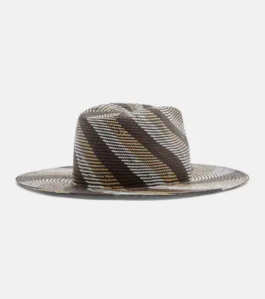 Ruslan Baginskiy Striped straw fedora | Thumbnail 3 Ruslan Baginskiy Striped straw fedora | Thumbnail 3