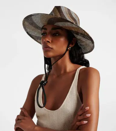 Ruslan Baginskiy Striped straw fedora | Thumbnail 5 Ruslan Baginskiy Striped straw fedora | Thumbnail 5