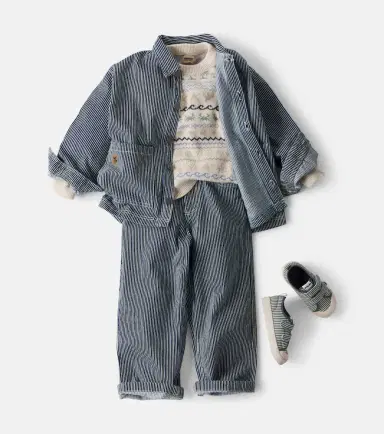 Wheat Cole striped cotton canvas jacket | Thumbnail 4 Wheat Cole striped cotton canvas jacket | Thumbnail 4