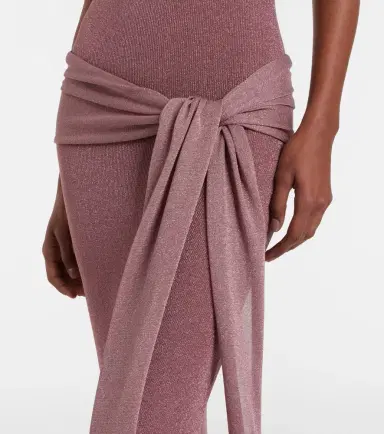Aya Muse Knitted lamé maxi dress | Thumbnail 4 Aya Muse Knitted lamé maxi dress | Thumbnail 4