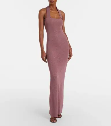Aya Muse Knitted lamé maxi dress | Thumbnail 5 Aya Muse Knitted lamé maxi dress | Thumbnail 5