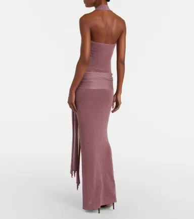 Aya Muse Knitted lamé maxi dress | Thumbnail 7 Aya Muse Knitted lamé maxi dress | Thumbnail 7
