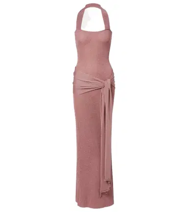 Aya Muse Knitted lamé maxi dress | Thumbnail 1 Aya Muse Knitted lamé maxi dress | Thumbnail 1