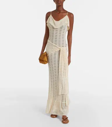 Aya Muse Ruffled pointelle maxi dress | Thumbnail 2 Aya Muse Ruffled pointelle maxi dress | Thumbnail 2