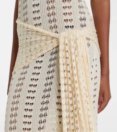 Aya Muse Ruffled pointelle maxi dress | Thumbnail 3 Aya Muse Ruffled pointelle maxi dress | Thumbnail 3