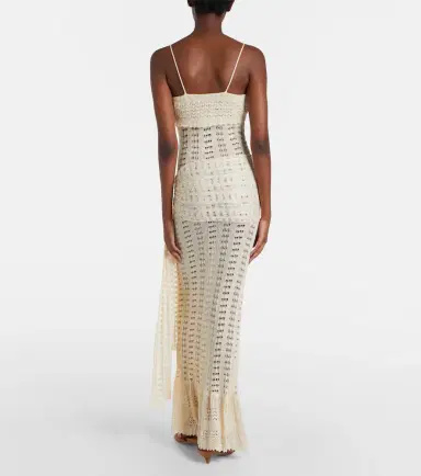 Aya Muse Ruffled pointelle maxi dress | Thumbnail 4 Aya Muse Ruffled pointelle maxi dress | Thumbnail 4
