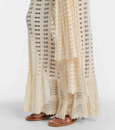 Aya Muse Ruffled pointelle maxi dress | Thumbnail 6 Aya Muse Ruffled pointelle maxi dress | Thumbnail 6