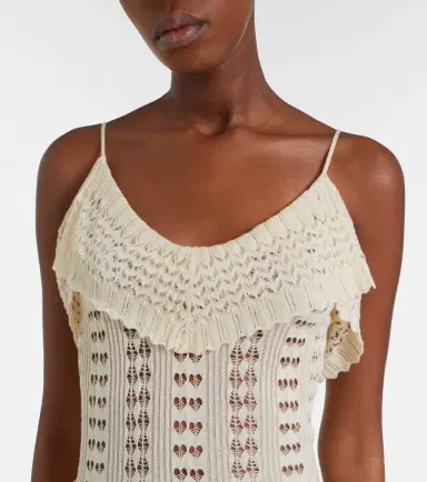 Aya Muse Ruffled pointelle maxi dress | Thumbnail 7 Aya Muse Ruffled pointelle maxi dress | Thumbnail 7