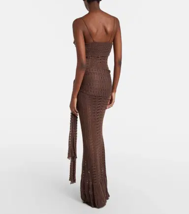 Aya Muse Ruffled pointelle maxi dress | Thumbnail 7 Aya Muse Ruffled pointelle maxi dress | Thumbnail 7