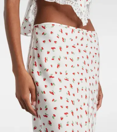 Posse Fae lace-trimmed printed midi skirt | Thumbnail 4 Posse Fae lace-trimmed printed midi skirt | Thumbnail 4
