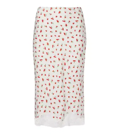 Posse Fae lace-trimmed printed midi skirt | Thumbnail 1 Posse Fae lace-trimmed printed midi skirt | Thumbnail 1