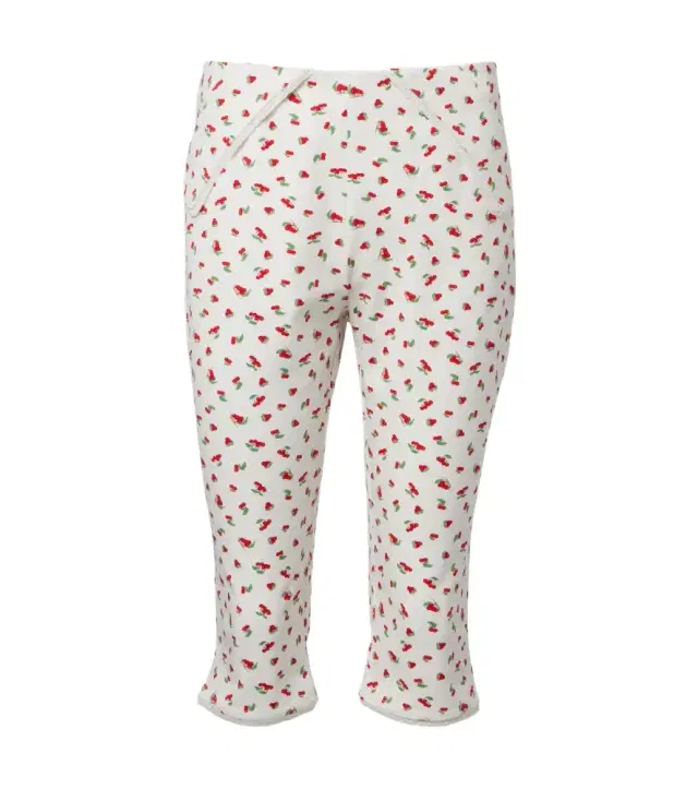 Ebony printed cotton-blend capri pants Ebony printed cotton-blend capri pants