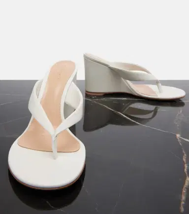 Gianvito Rossi Leather wedge thong sandals | Thumbnail 2 Gianvito Rossi Leather wedge thong sandals | Thumbnail 2