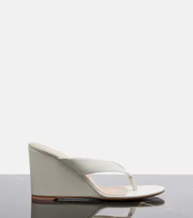 Gianvito Rossi Leather wedge thong sandals | Thumbnail 3 Gianvito Rossi Leather wedge thong sandals | Thumbnail 3