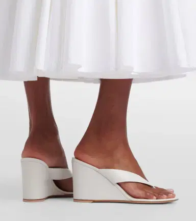 Gianvito Rossi Leather wedge thong sandals | Thumbnail 5 Gianvito Rossi Leather wedge thong sandals | Thumbnail 5