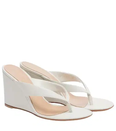 Gianvito Rossi Leather wedge thong sandals | Thumbnail 1 Gianvito Rossi Leather wedge thong sandals | Thumbnail 1