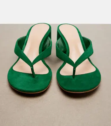 Gianvito Rossi Suede wedge thong sandals | Thumbnail 3 Gianvito Rossi Suede wedge thong sandals | Thumbnail 3