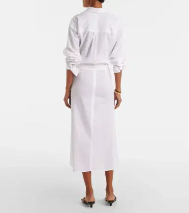 Toteme Cotton and linen midi skirt | Thumbnail 5 Toteme Cotton and linen midi skirt | Thumbnail 5
