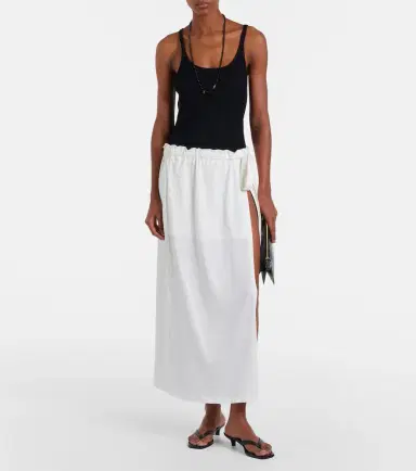 Toteme Cotton and silk wrap skirt | Thumbnail 3 Toteme Cotton and silk wrap skirt | Thumbnail 3