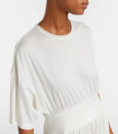 Toteme Cotton and silk jersey midi dress | Thumbnail 5 Toteme Cotton and silk jersey midi dress | Thumbnail 5