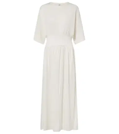 Toteme Cotton and silk jersey midi dress | Thumbnail 1 Toteme Cotton and silk jersey midi dress | Thumbnail 1