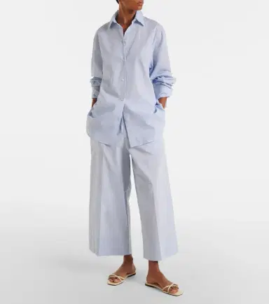 Toteme Cotton and linen wide-leg pants | Thumbnail 5 Toteme Cotton and linen wide-leg pants | Thumbnail 5