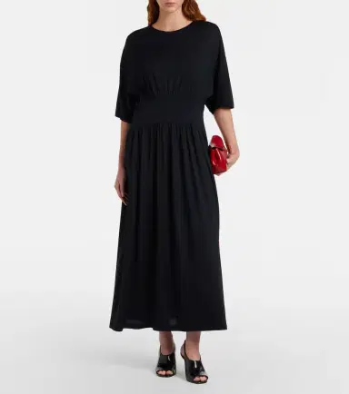 Toteme Cotton and silk midi dress | Thumbnail 3 Toteme Cotton and silk midi dress | Thumbnail 3