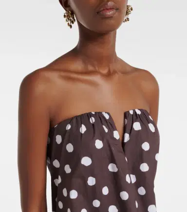 ADRIANA DEGREAS Polka-dot cotton-blend maxi dress | Thumbnail 4 ADRIANA DEGREAS Polka-dot cotton-blend maxi dress | Thumbnail 4