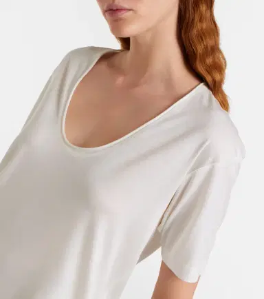 Toteme Cotton and silk T-shirt | Thumbnail 2 Toteme Cotton and silk T-shirt | Thumbnail 2
