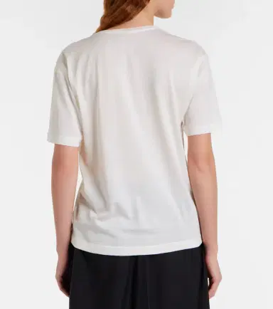 Toteme Cotton and silk T-shirt | Thumbnail 4 Toteme Cotton and silk T-shirt | Thumbnail 4