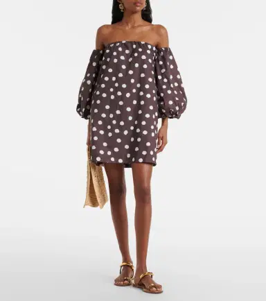 ADRIANA DEGREAS Polka-dot cotton-blend minidress | Thumbnail 3 ADRIANA DEGREAS Polka-dot cotton-blend minidress | Thumbnail 3