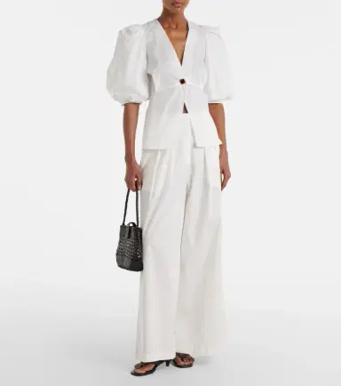 Adriana Degreas Cotton-blend wide-leg pants | Thumbnail 6 Adriana Degreas Cotton-blend wide-leg pants | Thumbnail 6