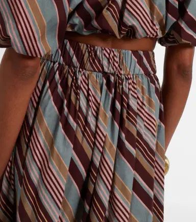ADRIANA DEGREAS Striped cotton-blend maxi skirt | Thumbnail 5 ADRIANA DEGREAS Striped cotton-blend maxi skirt | Thumbnail 5