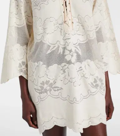 Isabel Marant Solara embroidered cotton-blend minidress | Thumbnail 3 Isabel Marant Solara embroidered cotton-blend minidress | Thumbnail 3