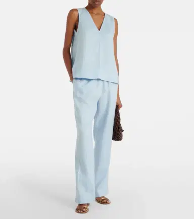 Asceno Aurelia linen wide-leg pants | Thumbnail 3 Asceno Aurelia linen wide-leg pants | Thumbnail 3