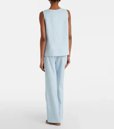 Asceno Aurelia linen wide-leg pants | Thumbnail 4 Asceno Aurelia linen wide-leg pants | Thumbnail 4