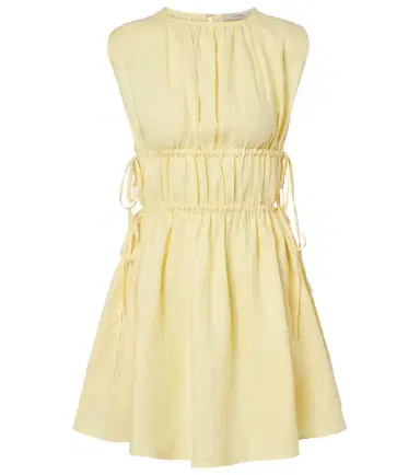 Asceno Como gathered linen minidress | Thumbnail 1 Asceno Como gathered linen minidress | Thumbnail 1