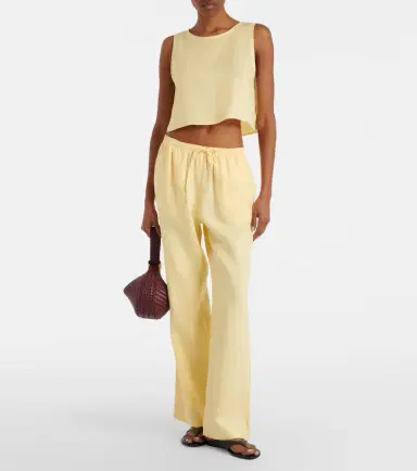 Asceno Aurelia linen wide-leg pants | Thumbnail 6 Asceno Aurelia linen wide-leg pants | Thumbnail 6