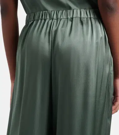 Asceno Isola pleated silk twill wide-leg pants | Thumbnail 3 Asceno Isola pleated silk twill wide-leg pants | Thumbnail 3