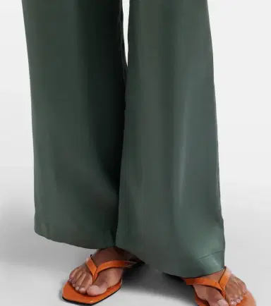 Asceno Isola pleated silk twill wide-leg pants | Thumbnail 5 Asceno Isola pleated silk twill wide-leg pants | Thumbnail 5