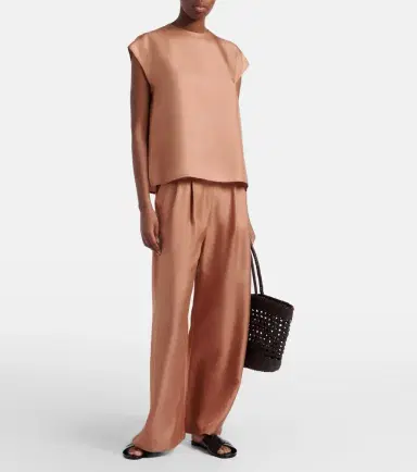 Asceno Dasha silk twill top | Thumbnail 2 Asceno Dasha silk twill top | Thumbnail 2