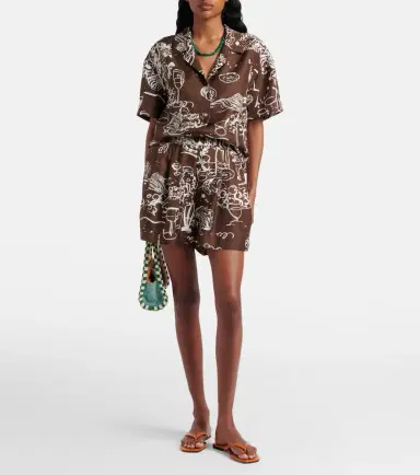 Asceno Zurich printed silk twill shorts | Thumbnail 2 Asceno Zurich printed silk twill shorts | Thumbnail 2