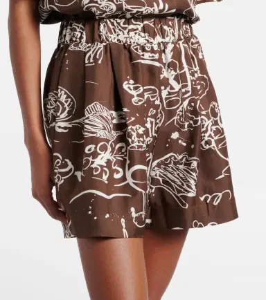 Asceno Zurich printed silk twill shorts | Thumbnail 3 Asceno Zurich printed silk twill shorts | Thumbnail 3