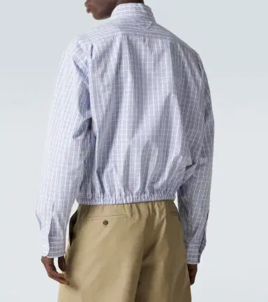 Prada Checked gathered cotton shirt | Thumbnail 3 Prada Checked gathered cotton shirt | Thumbnail 3