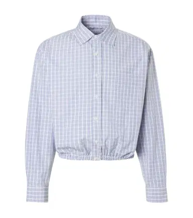 Prada Checked gathered cotton shirt | Thumbnail 1 Prada Checked gathered cotton shirt | Thumbnail 1